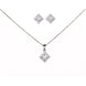 Opal Touch - Elegant Rhodium Locket Set with Pearl Accent - Locket Set