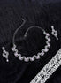 Elegant Rhodium - Plated American Diamond Jewellery Set - Opal Touch