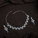 Elegant Rhodium - Plated American Diamond Jewellery Set - Opal Touch