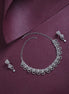 Elegant Rhodium Plated Cubic Zirconia (CZ) Necklace & Earrings Set - Opal Touch