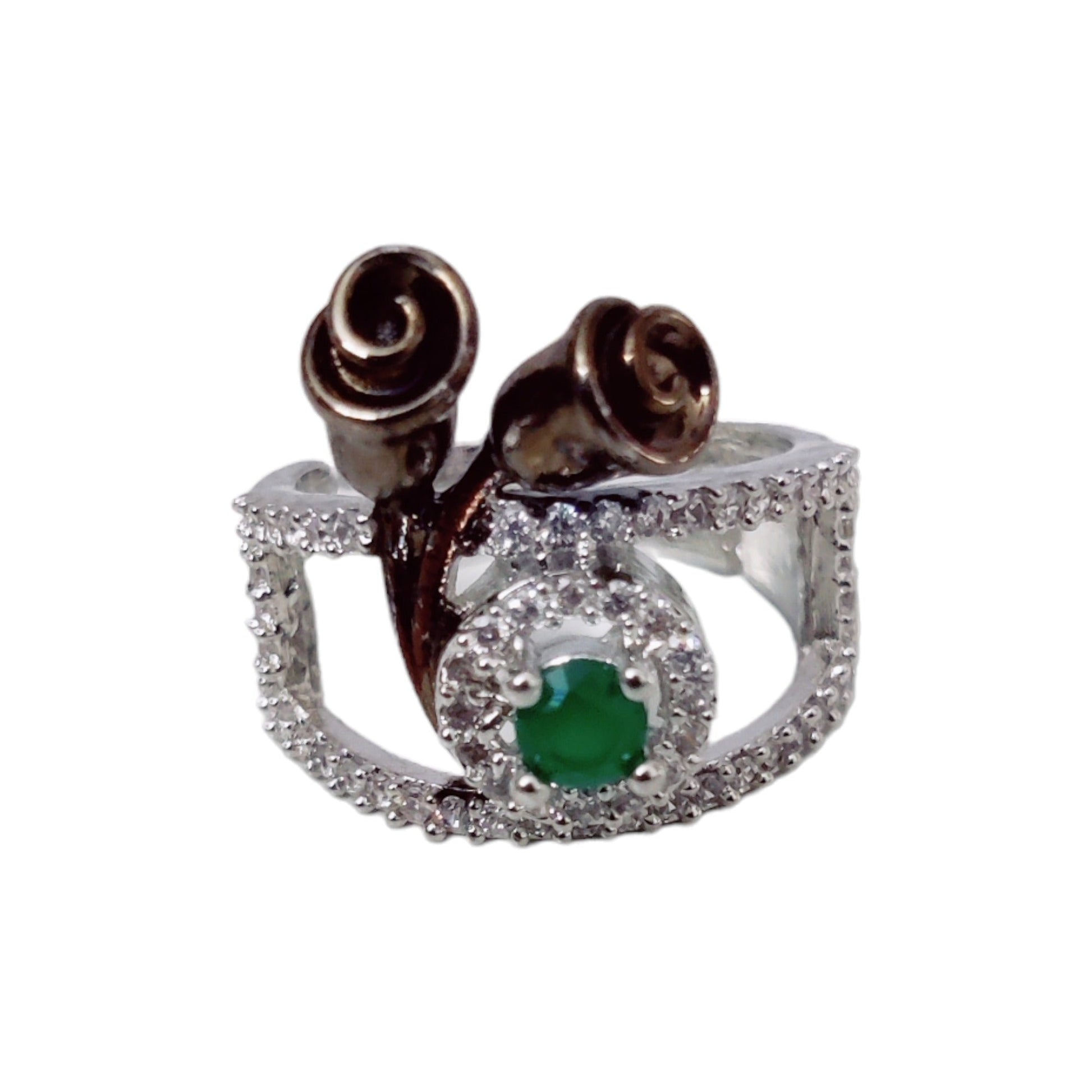 Opal Touch - Elegant Rhodium Ring - Ring