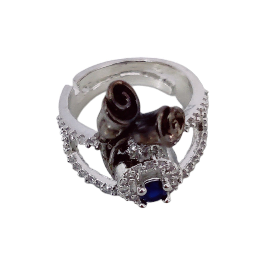 Opal Touch - Elegant Rhodium Ring - Ring
