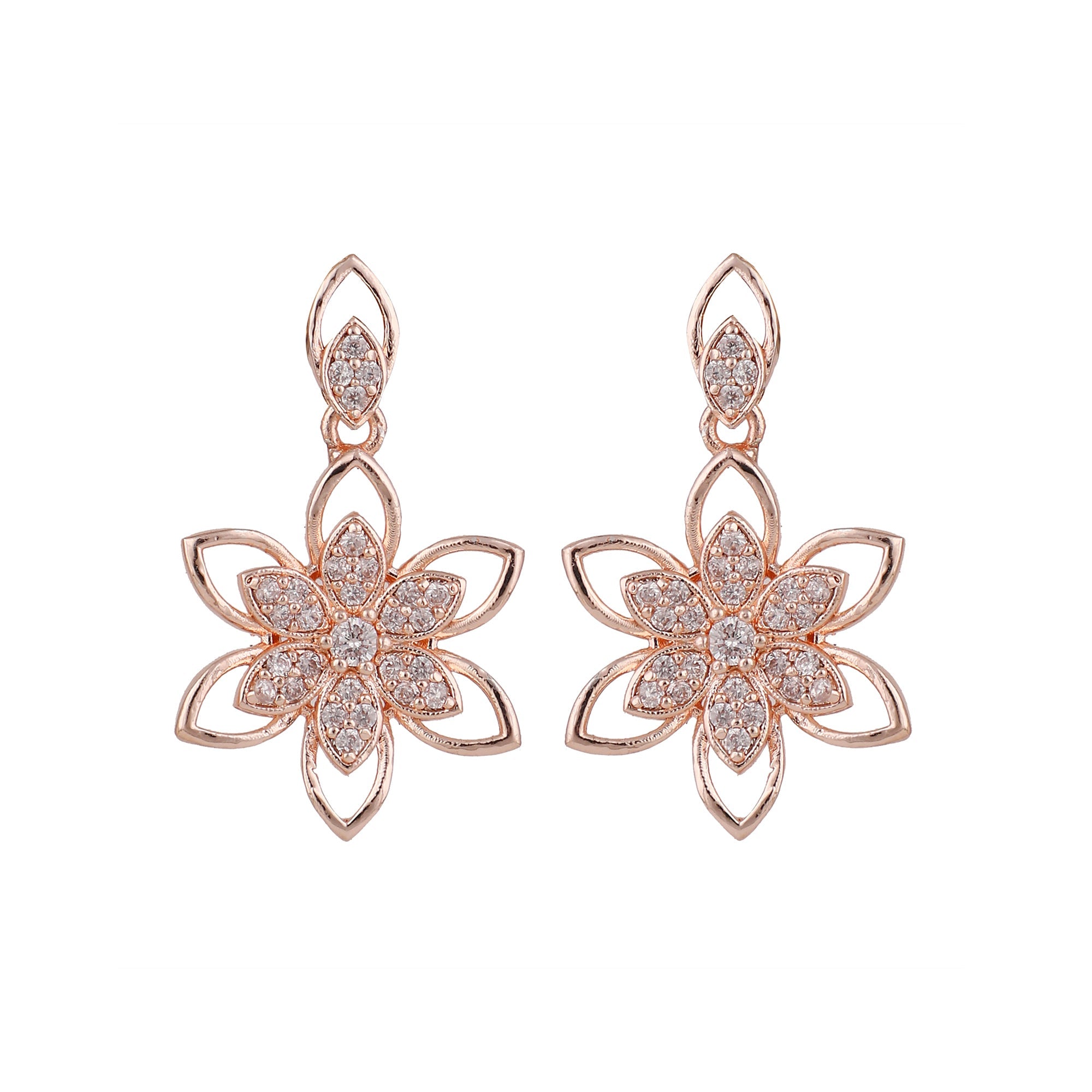 Opal Touch - Elegant Rose Necklace -