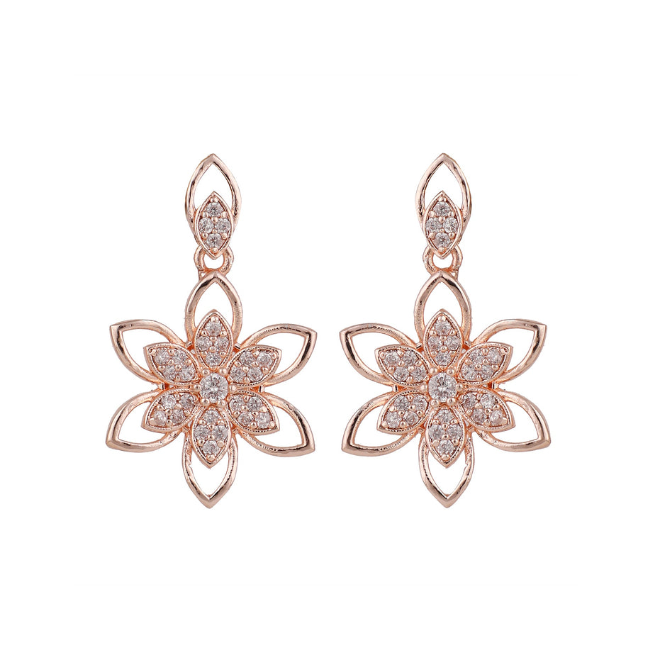 Opal Touch - Elegant Rose Necklace -