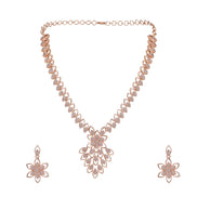 Opal Touch - Elegant Rose Necklace -