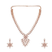 Opal Touch - Elegant Rose Necklace -