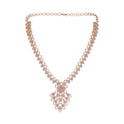 Opal Touch - Elegant Rose Necklace -