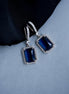 Earrings - Elegant Square Hoop Drops - Opal Touch