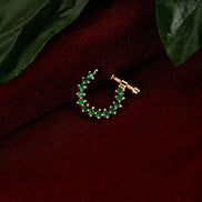 Opal Touch - Elegant White Gold CZ Nose Pin | AAA-Grade Cubic Zirconia - Nose pin