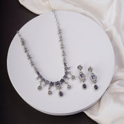 Necklace - Elysian Spark Rhodium Plated Necklace - Opal Touch