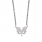 Embellished Peacock Rhodium Mangalsutra - Opal Touch