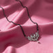 Embellished Rhodium Plated Twin Peacock Mangalsutra - Opal Touch