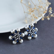 Studs - Embrace Contemporary Black Plated Studs - Opal Touch