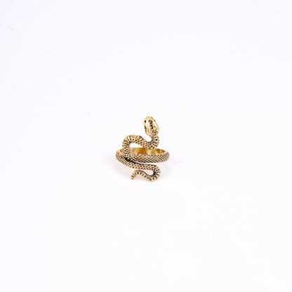 Rings - Embraced Gold Plated Viper Ring - Opal Touch