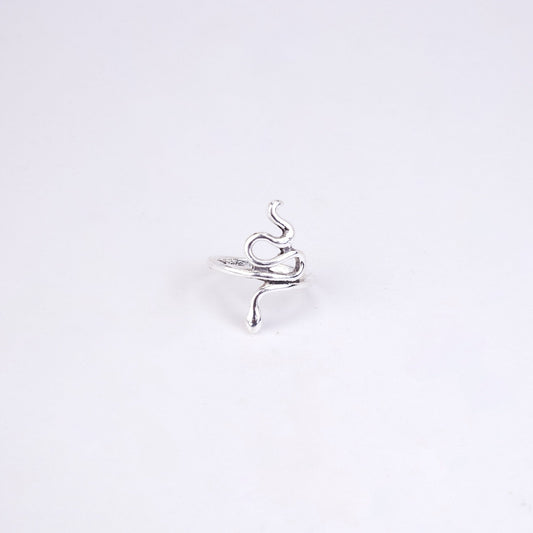 Rings - Embraced Rhodium Viper Ring - Opal Touch