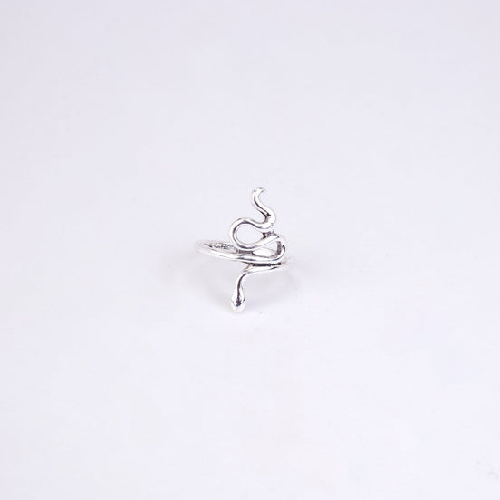 Rings - Embraced Rhodium Viper Ring - Opal Touch