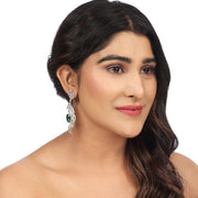 Opal Touch - Emerald Dangle Earrings - Earrings