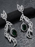 Opal Touch - Emerald Dangle Earrings - Earrings