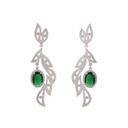 Opal Touch - Emerald Dangle Earrings - Earrings