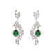 Opal Touch - Emerald Dangle Earrings - Earrings
