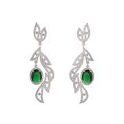 Opal Touch - Emerald Dangle Earrings - Earrings