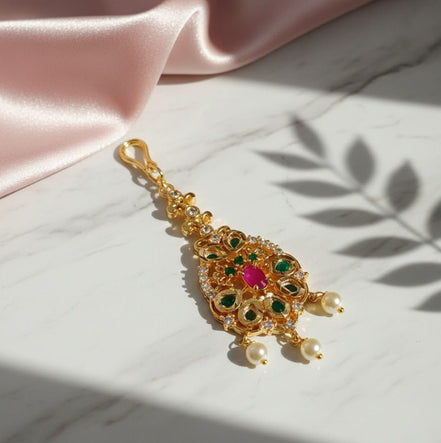 Emerald Gleam Gold Tika - Opal Touch