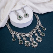 Necklace - Emerald Majesty Pearl Necklace Set - Opal Touch