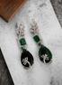 Opal Touch - Emerald Whispers Earrings - Earrings