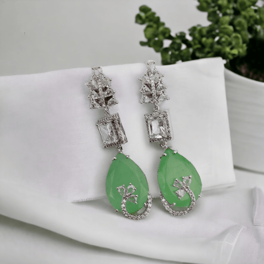 Opal Touch - Emerald Whispers Earrings - Earrings