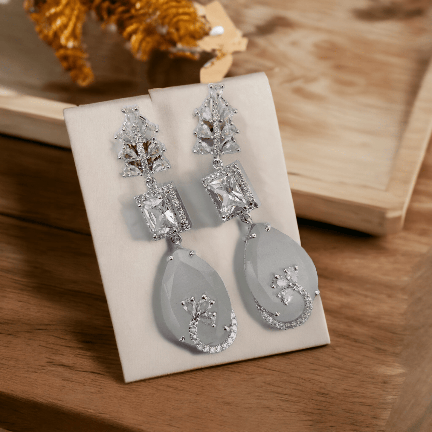 Opal Touch - Emerald Whispers Earrings - Earrings