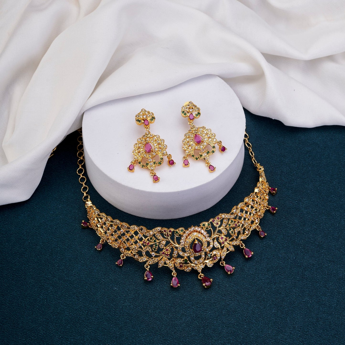 Necklace - Empress Choker Necklace - Opal Touch