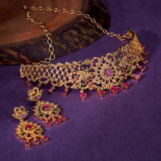Necklace - Empress Delight Necklace Set - Opal Touch