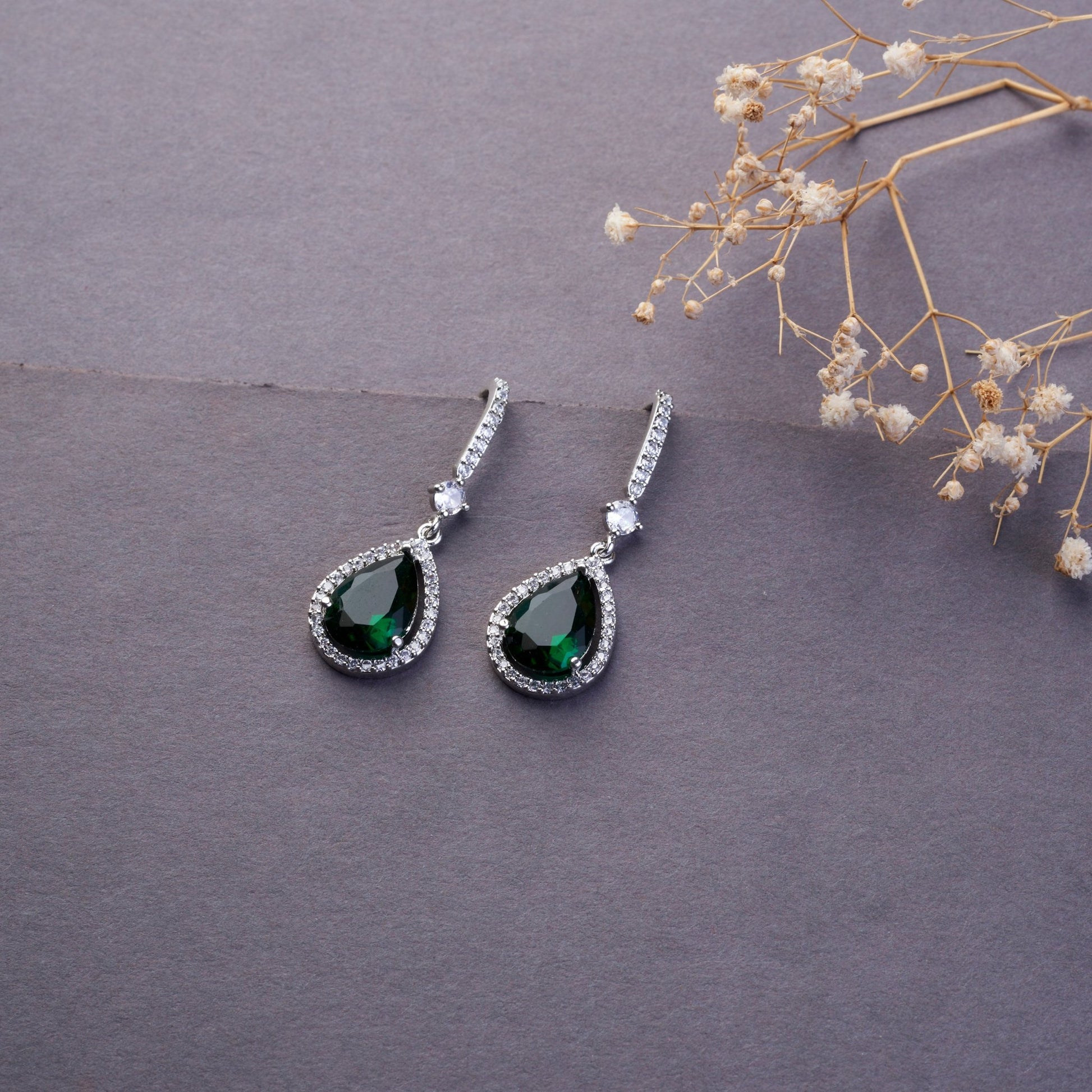 Earrings - Empress Glow Pear Cut Drops - Opal Touch