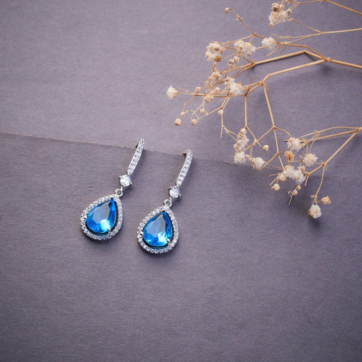 Earrings - Empress Glow Pear Cut Drops - Opal Touch