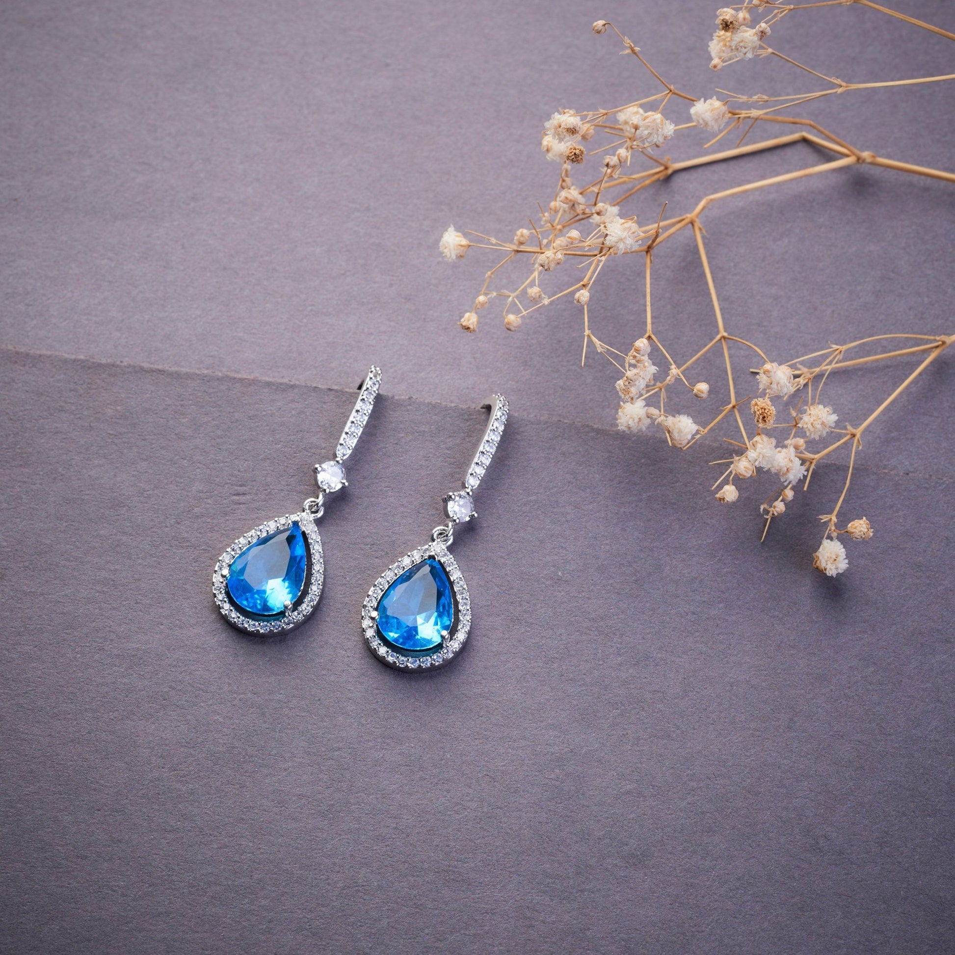 Earrings - Empress Glow Pear Cut Drops - Opal Touch