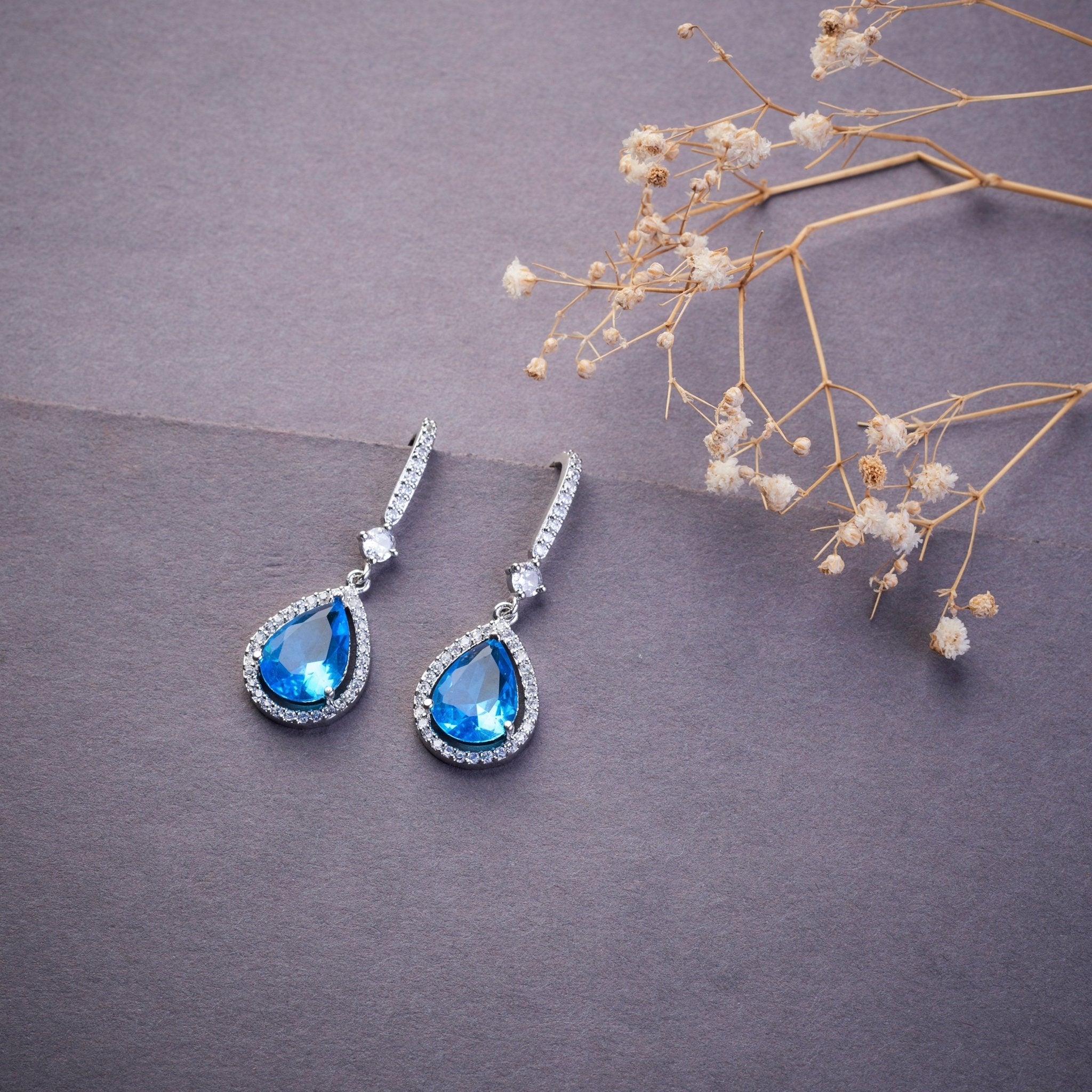 Earrings - Empress Glow Pear Cut Drops - Opal Touch