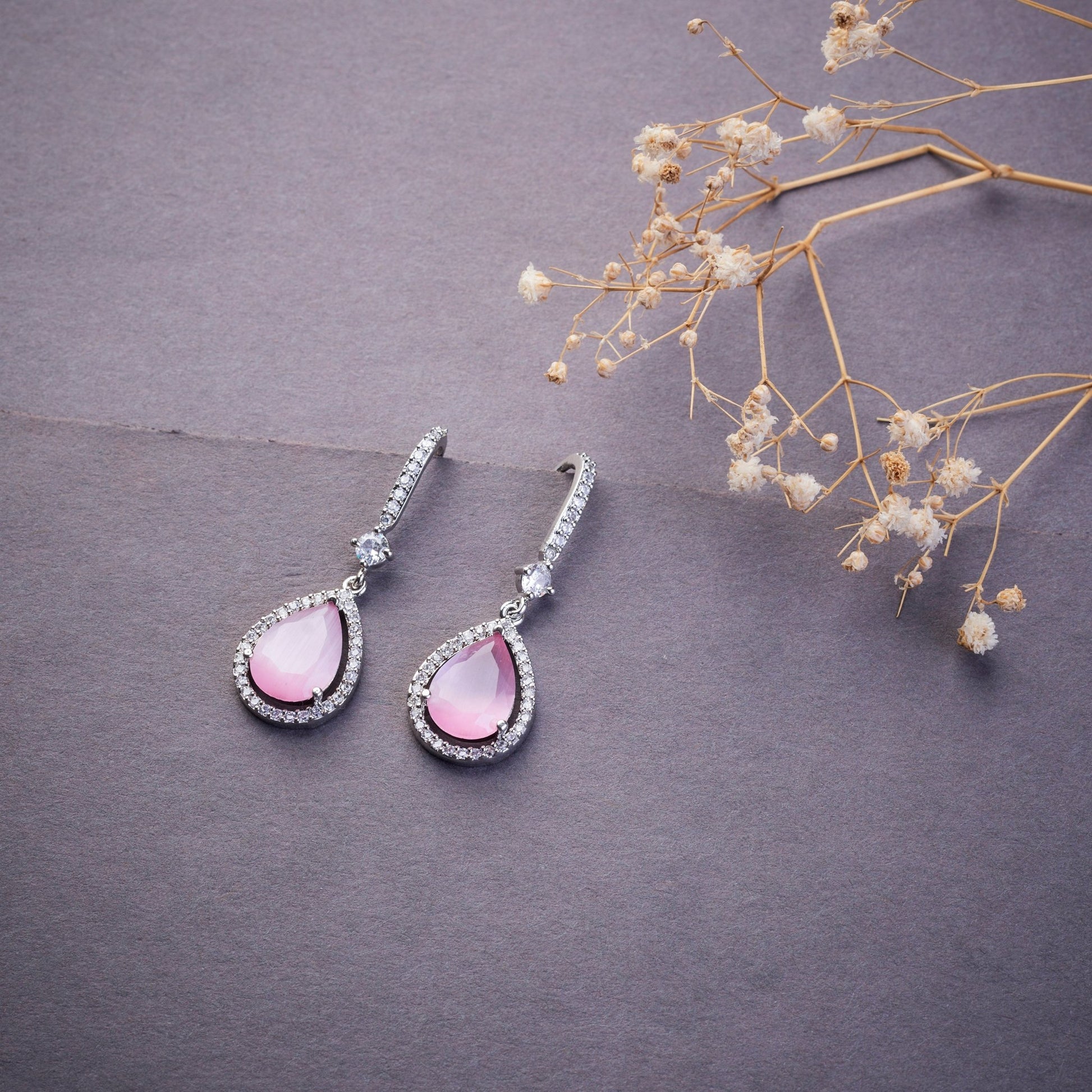 Earrings - Empress Glow Pear Cut Drops - Opal Touch