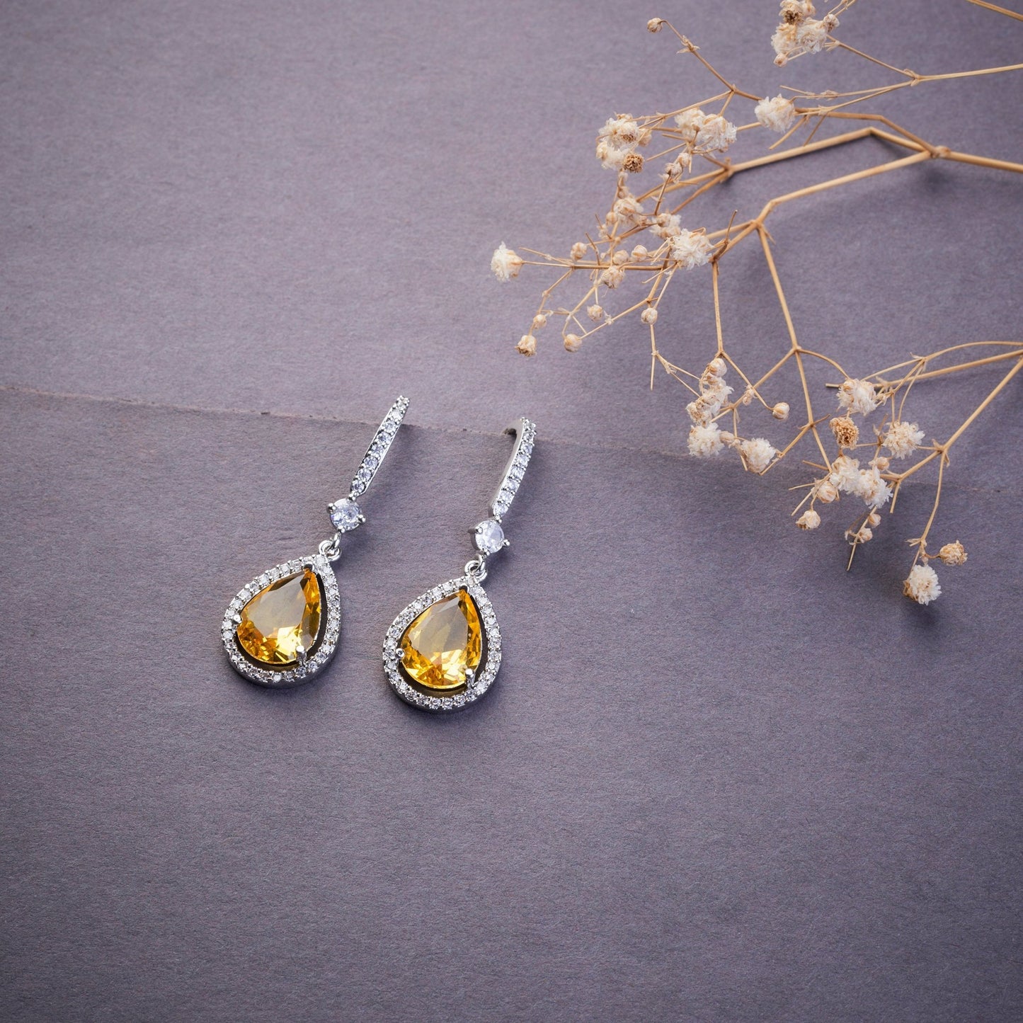 Earrings - Empress Glow Pear Cut Drops - Opal Touch