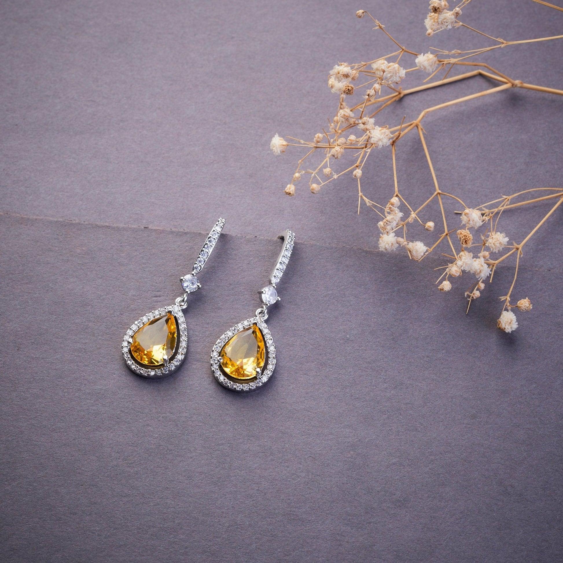 Earrings - Empress Glow Pear Cut Drops - Opal Touch