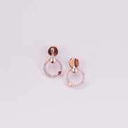 Earrings - Enchanted Bloom Rose Gold Plated Locket Set with Earrings - Opal Touch