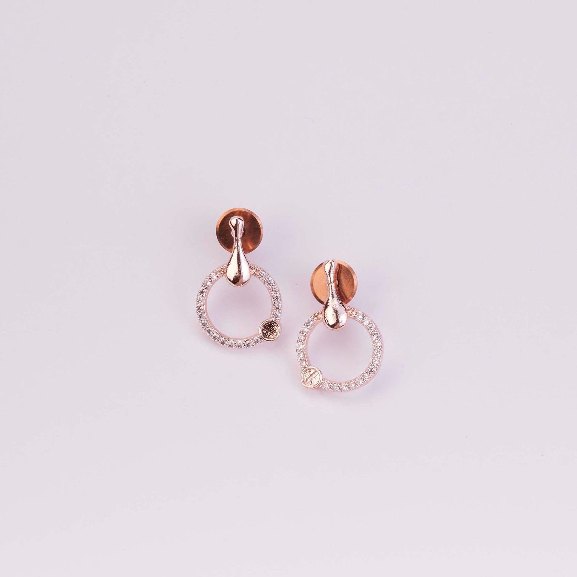 Earrings - Enchanted Bloom Rose Gold Plated Locket Set with Earrings - Opal Touch