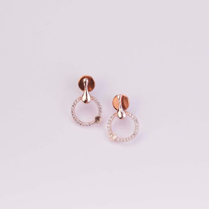 Earrings - Enchanted Bloom Rose Gold Plated Locket Set with Earrings - Opal Touch