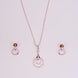 Earrings - Enchanted Bloom Rose Gold Plated Locket Set with Earrings - Opal Touch