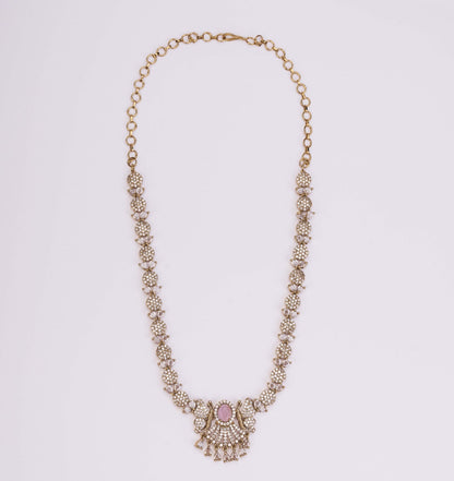 Necklace - Enchanted Butterfly Mehendi Plated Necklace Set - Opal Touch