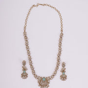 Necklace - Enchanted Butterfly Mehendi Plated Necklace Set - Opal Touch