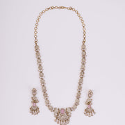 Necklace - Enchanted Butterfly Mehendi Plated Necklace Set - Opal Touch