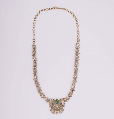Necklace - Enchanted Butterfly Mehendi Plated Necklace Set - Opal Touch
