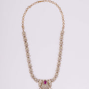 Necklace - Enchanted Butterfly Mehendi Plated Necklace Set - Opal Touch