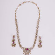 Necklace - Enchanted Butterfly Mehendi Plated Necklace Set - Opal Touch