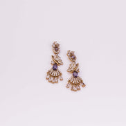 Necklace - Enchanted Butterfly Mehendi Plated Necklace Set - Opal Touch